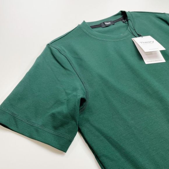 Theory Ryder Tee Relay Jersey Knit Short Sleeve Pine Green XS NWT - Picture 3 of 7